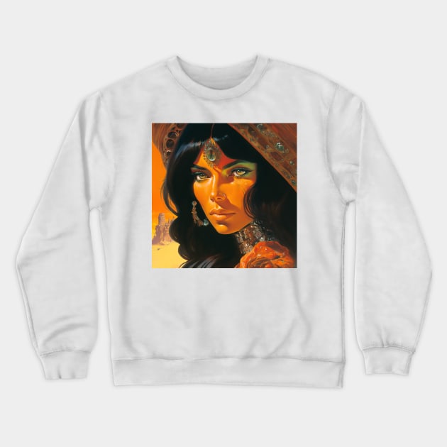 We Are Floating In Space - 92 - Sci-Fi Inspired Retro Artwork Crewneck Sweatshirt by saudade